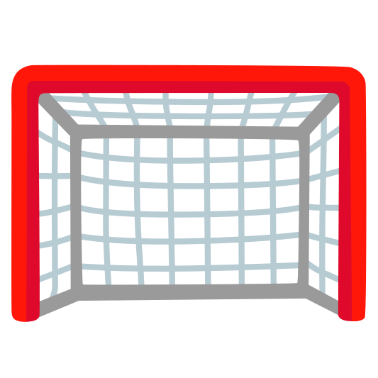 The goal net emoji.