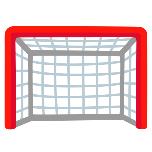 The goal net emoji.