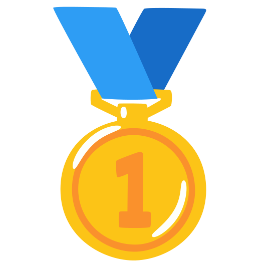 The 1st place medal emoji.