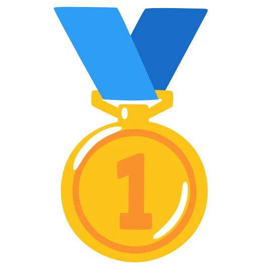 The 1st place medal emoji.