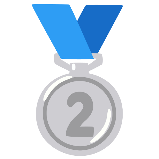 The 2nd place medal emoji.