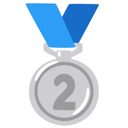 The 2nd place medal emoji.