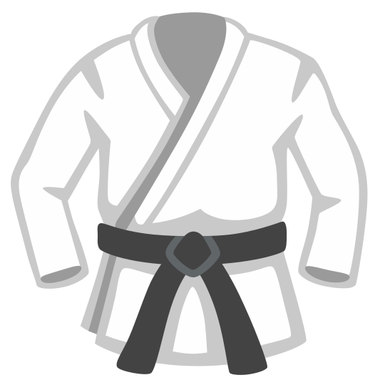 The martial arts uniform emoji.