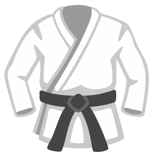 The martial arts uniform emoji.