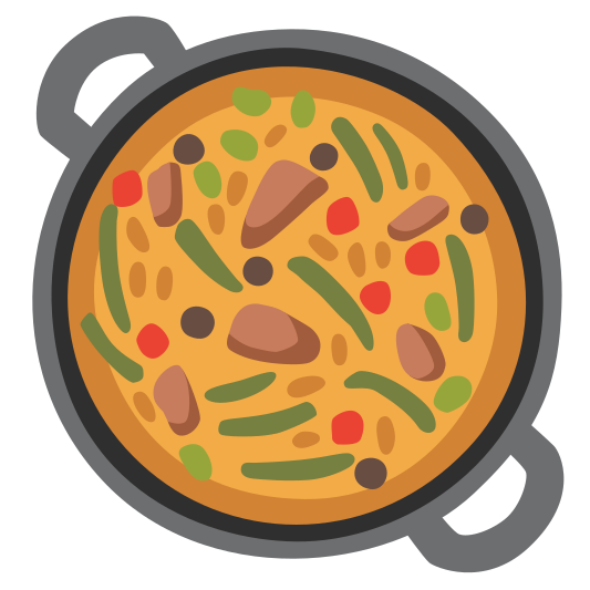The shallow pan of food emoji.