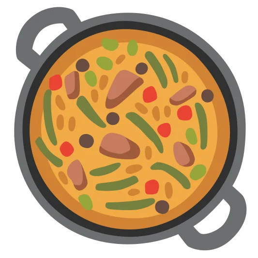 The shallow pan of food emoji.