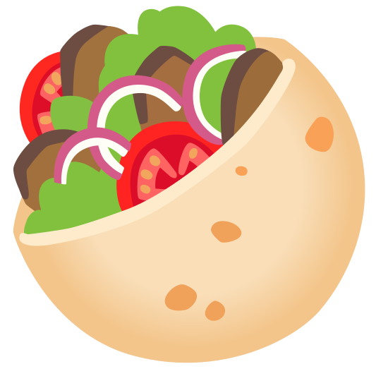 The stuffed flatbread emoji.