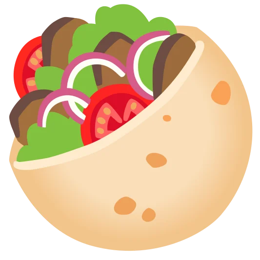 The stuffed flatbread emoji.