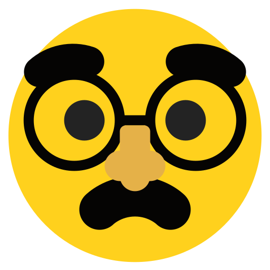 The disguised face emoji.