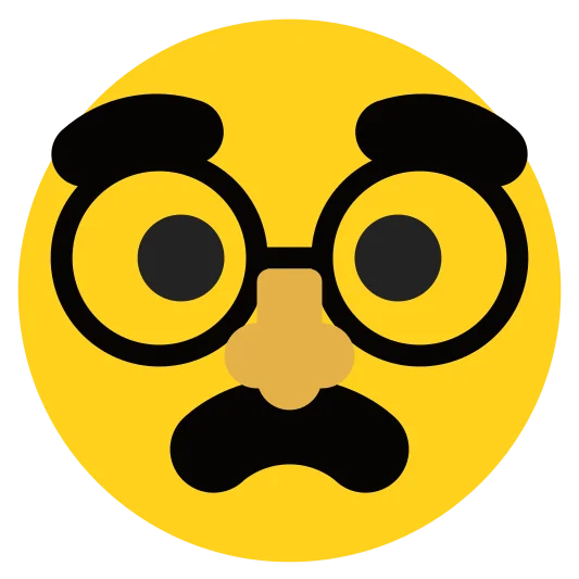 The disguised face emoji.