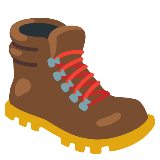 The hiking boot emoji.