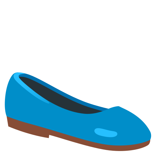 The flat shoe emoji.