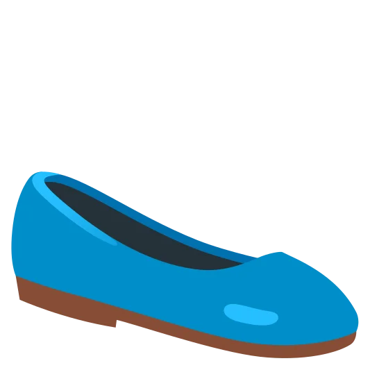 The flat shoe emoji.