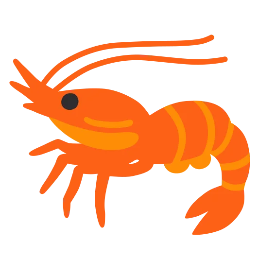 The shrimp emoji.
