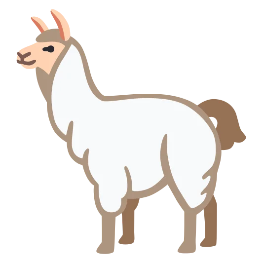 The llama emoji.