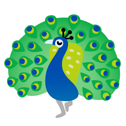 The peacock emoji.