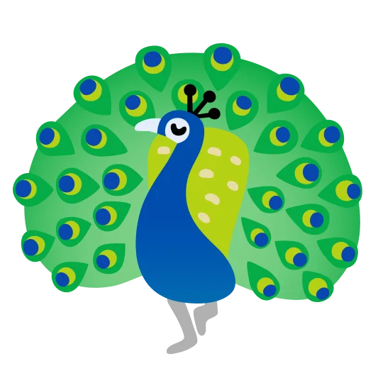 The peacock emoji.