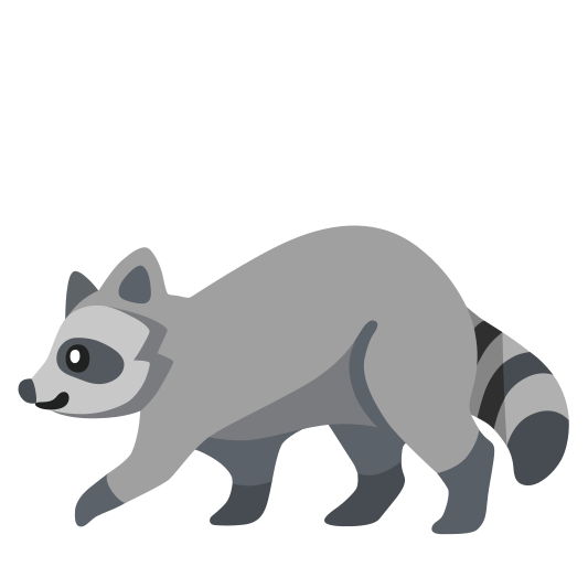 The raccoon emoji.