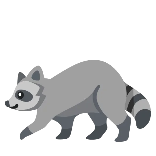 The raccoon emoji.