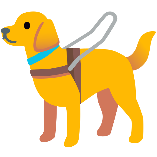 The guide dog emoji.