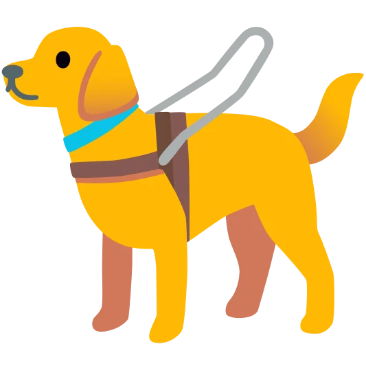 The guide dog emoji.