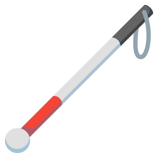 The white cane emoji.