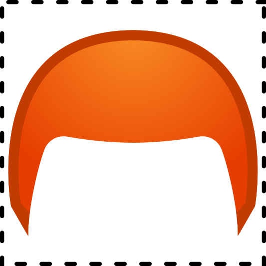The red hair emoji.