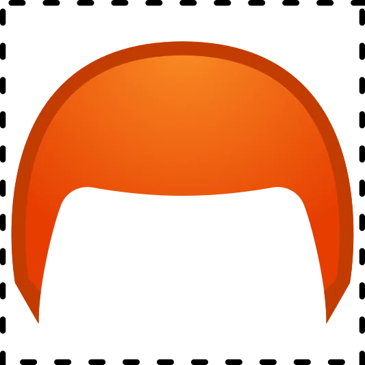 The red hair emoji.
