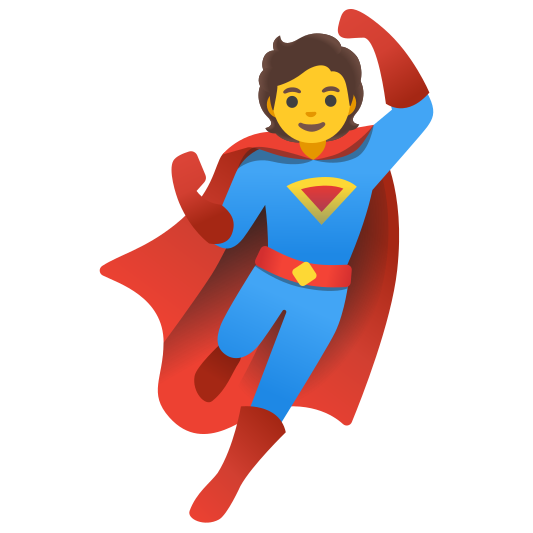The superhero emoji.