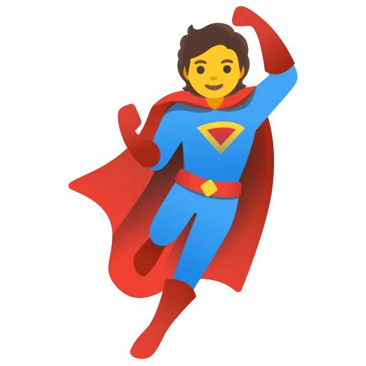 The superhero emoji.