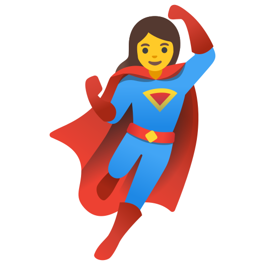The woman superhero emoji.