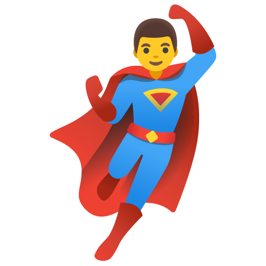 The man superhero emoji.