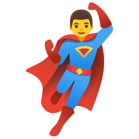 The man superhero emoji.