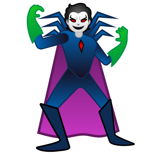 The supervillain emoji.