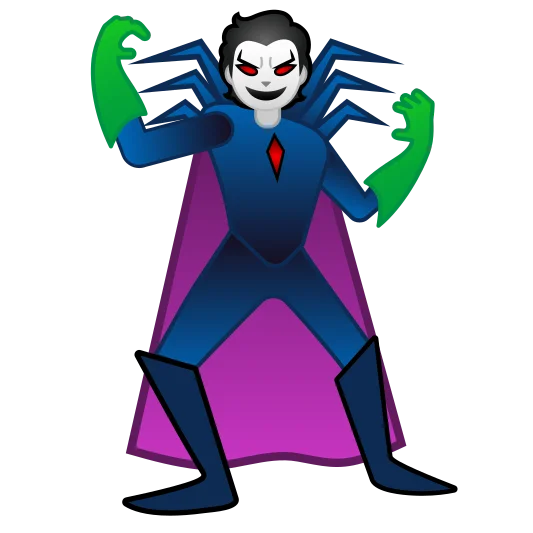 The supervillain emoji.