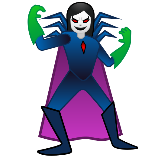 The woman supervillain emoji.