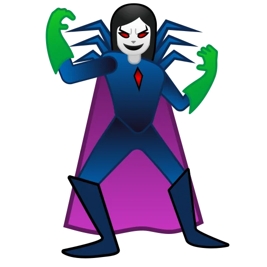 The woman supervillain emoji.