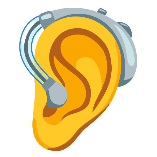 The ear with hearing aid emoji.