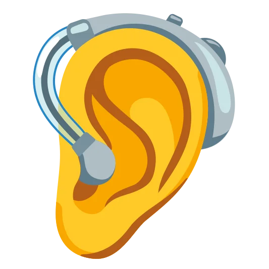 The ear with hearing aid emoji.
