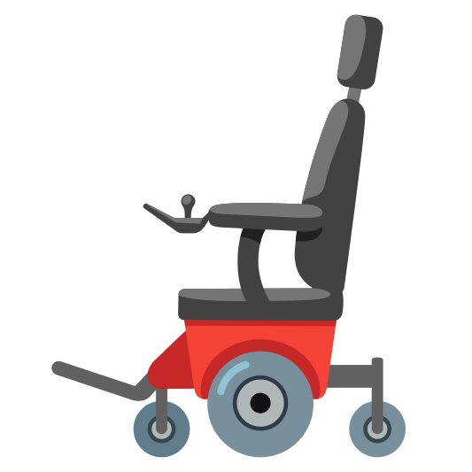 The motorized wheelchair emoji.