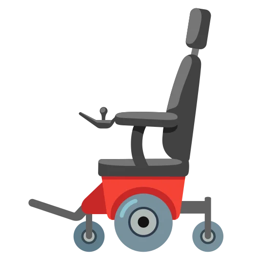 The motorized wheelchair emoji.