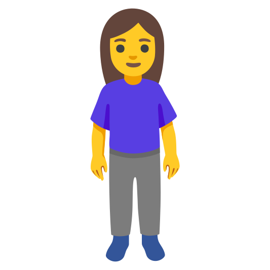 The woman standing emoji.