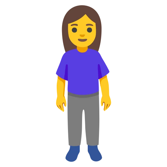 The woman standing emoji.