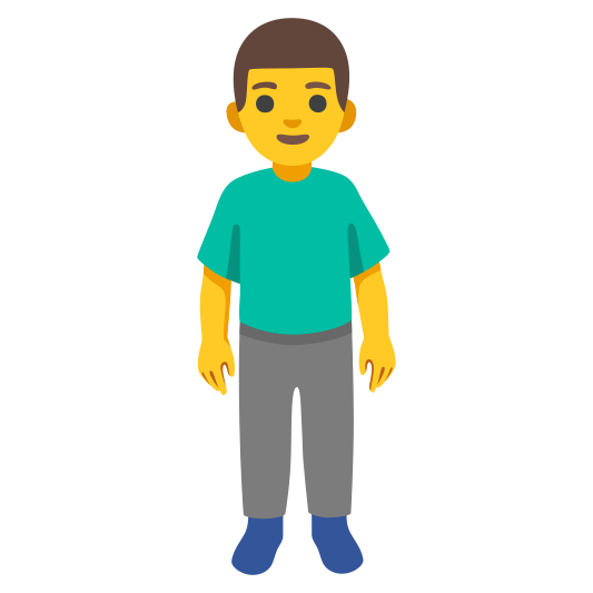 The man standing emoji.