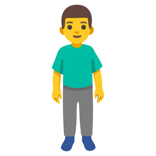 The man standing emoji.