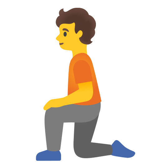 The person kneeling emoji.