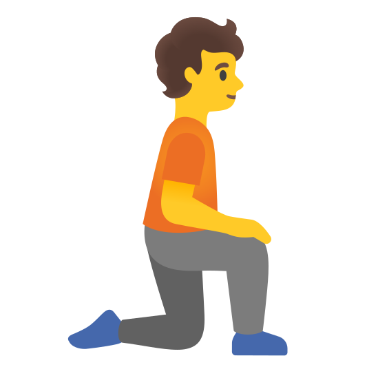 The person kneeling facing right emoji.
