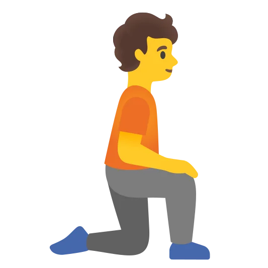 The person kneeling facing right emoji.