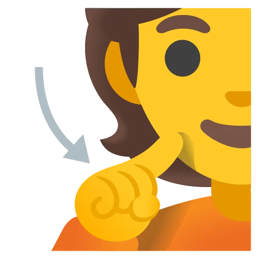 The deaf person emoji.
