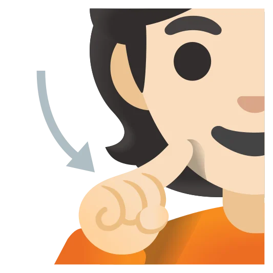 The deaf person: light skin tone emoji.